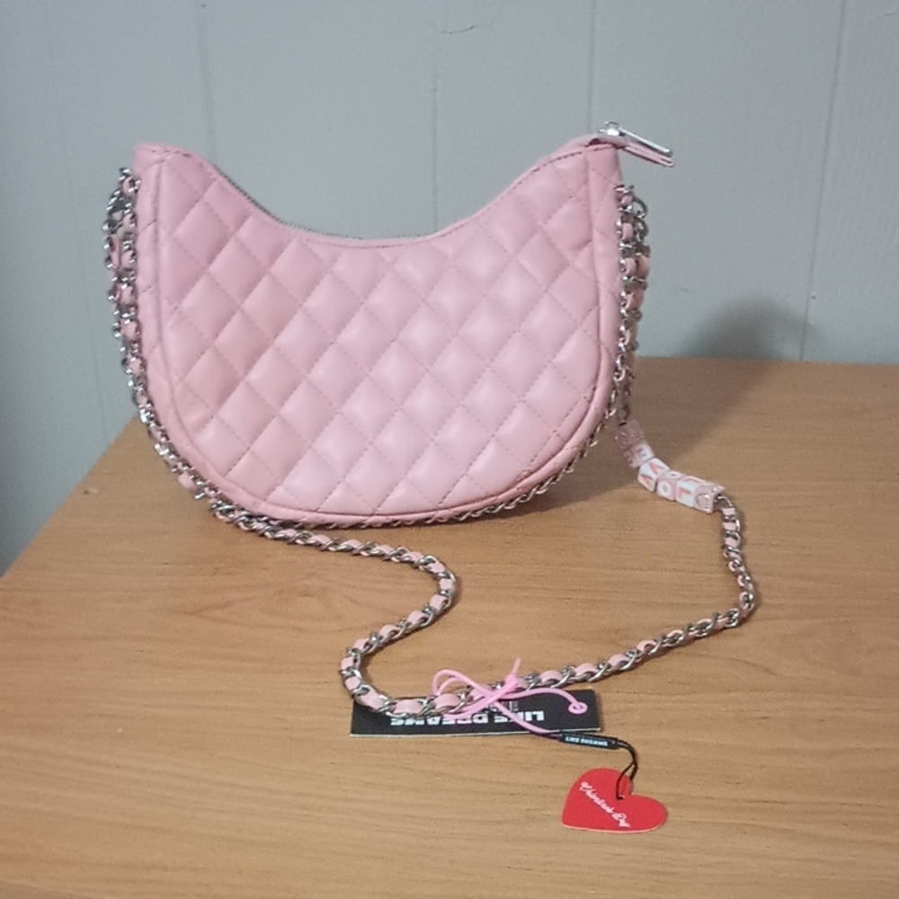 Like Dreams Pink Quilted Crossbody Bag